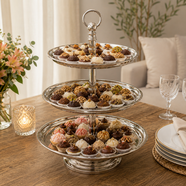 Porta Petit Fours para Mesa Posta e Decoração - Caca Saadi